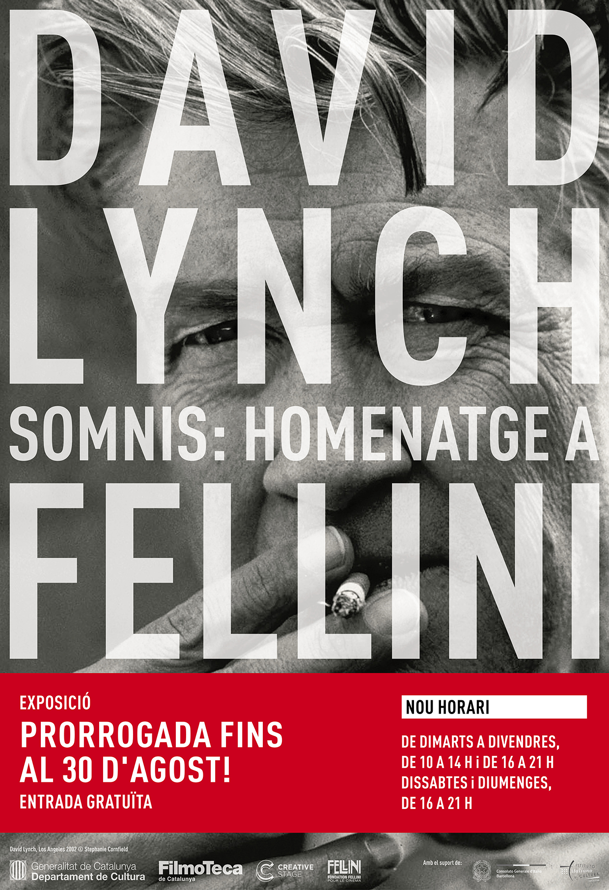 Cartell expo Lynch Fellini prorrogada