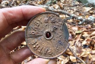 Bobina i pel·lícula trobades al Cami de la Retirada per Lluís Bassaganya