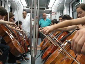 Die Stille vor Bach. Rodatge. Pere Portabella i Carles Santos. Foto: Helena Gomà