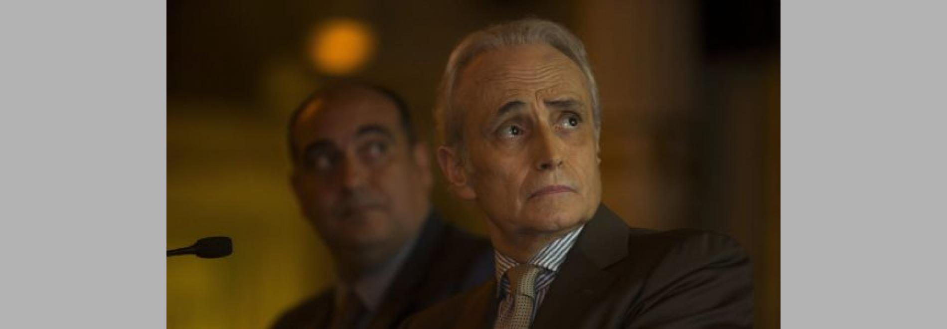 El periodista Xavier Bosch, amb Josep Carreras 