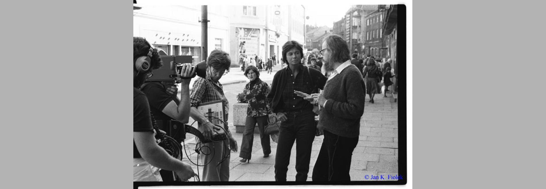 With Jerzy Grotowski, Nienadowka, 1980