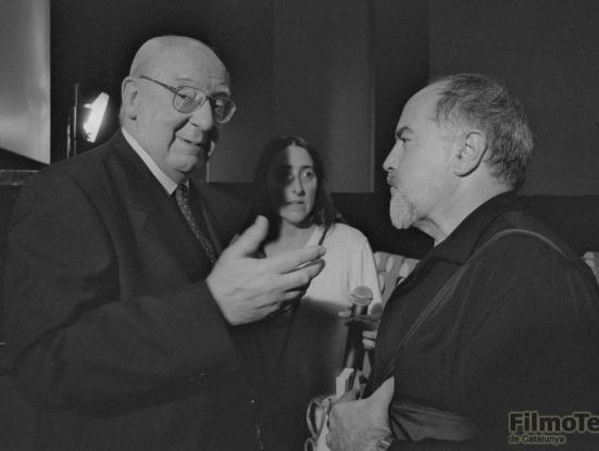 Foto Jose Luis Borau conversa amb Bigas Luna. Juny 1998