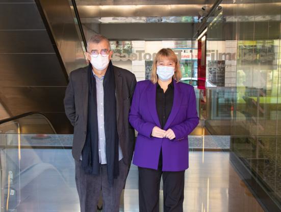 Foto Roda de premsa Filmoteca 2022 -1 - Esteve Riambau i Natàlia Garriga