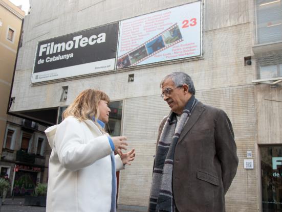 Foto Presentació filmoteca 2023-1 Natàlia Garriga i Esteve Riambau
