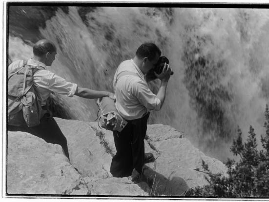 100anys cine amateur. Delmiro de Caralt. Foto de Pilar de Quadras. Arxiu Família Quadras