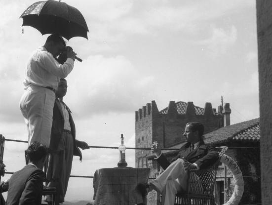 100anys cine amateur. Rodatge de La isla desierta. Foto de Pilar de Quadras. Arxiu Família Quadras
