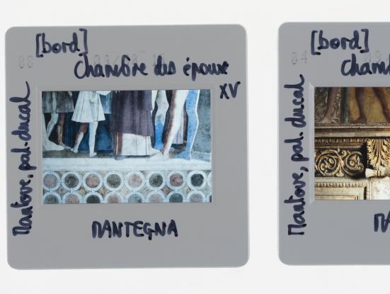 Diapoteca (Arno Gisinger, 2024). A partir de les diapositives de Georges Didi-Huberman.